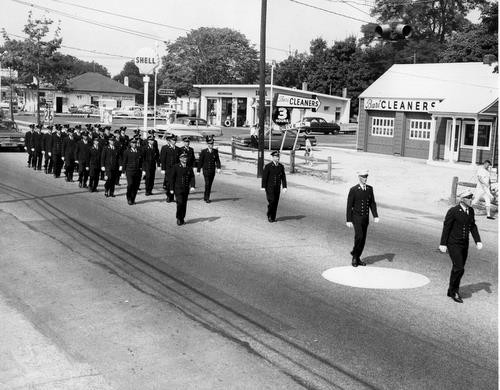 Labor Day Tournament East Islip, 1961.
Chief Bill Fridrich leads, followed by 1st Asst. Tom Greene